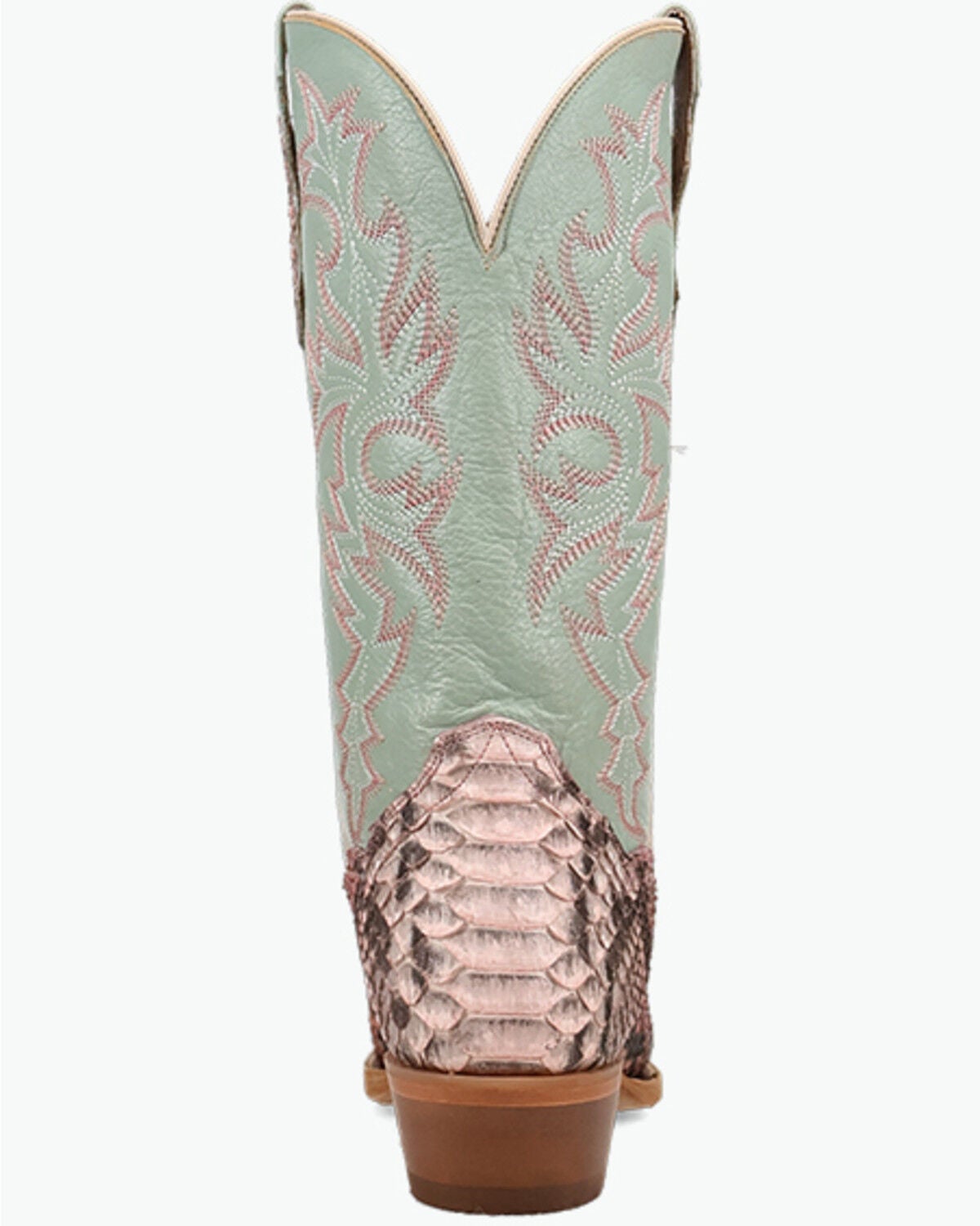 Image #5 - Dan Post Women's Exotic Python Western Boots - Snip Toe, Pink, hi-res