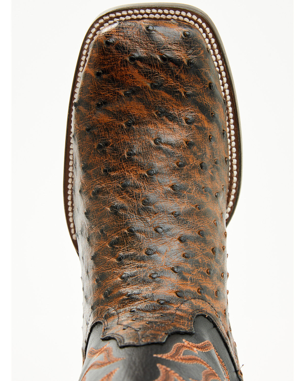 Image #6 - Cody James Men's Exotic Full Quill Ostrich Western Boots - Broad Square Toe, Brandy Brown, hi-res