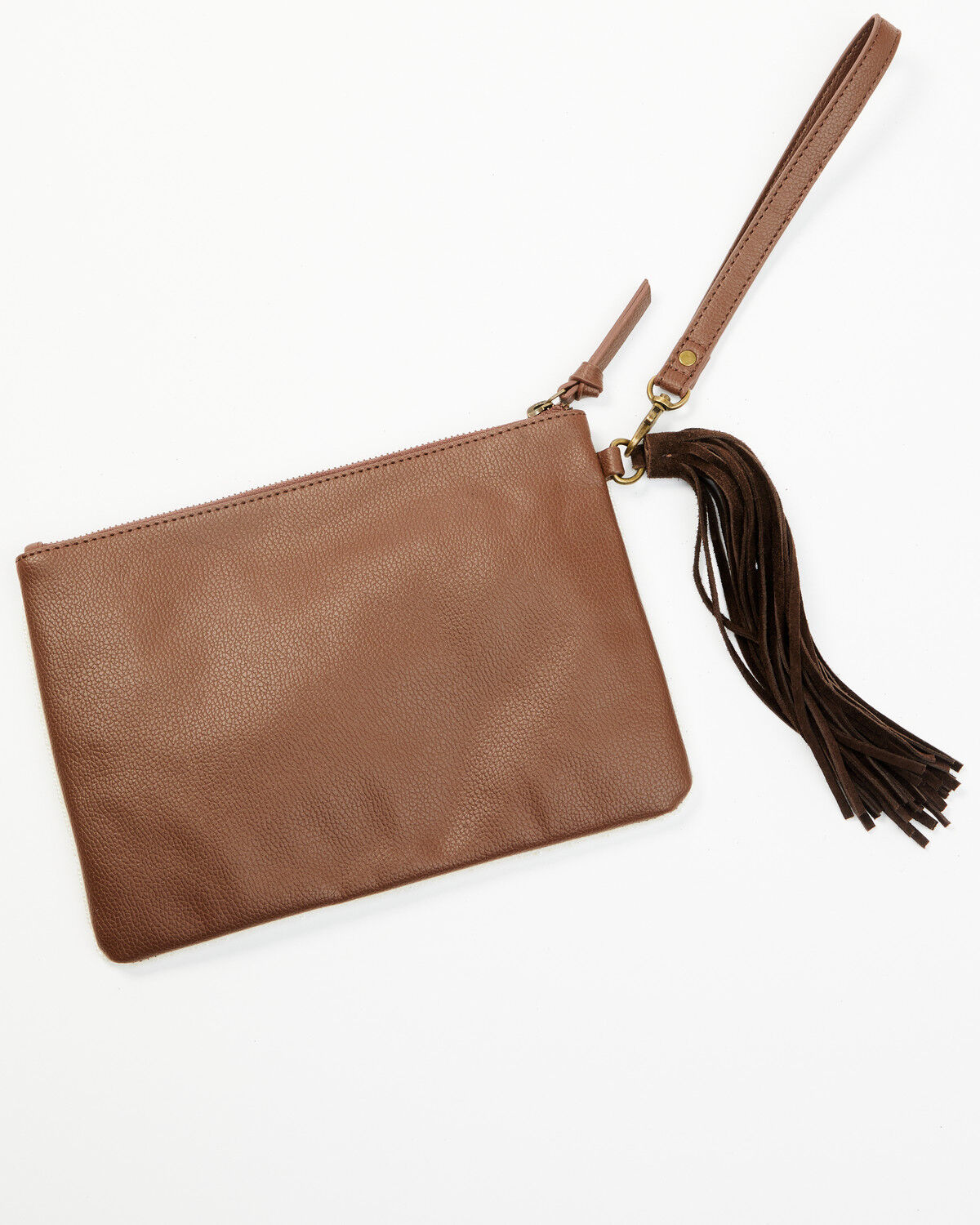 Image #3 - Shyanne Women's Tegan Seed Beaded Cowhide Wristlet Clutch, Brown, hi-res