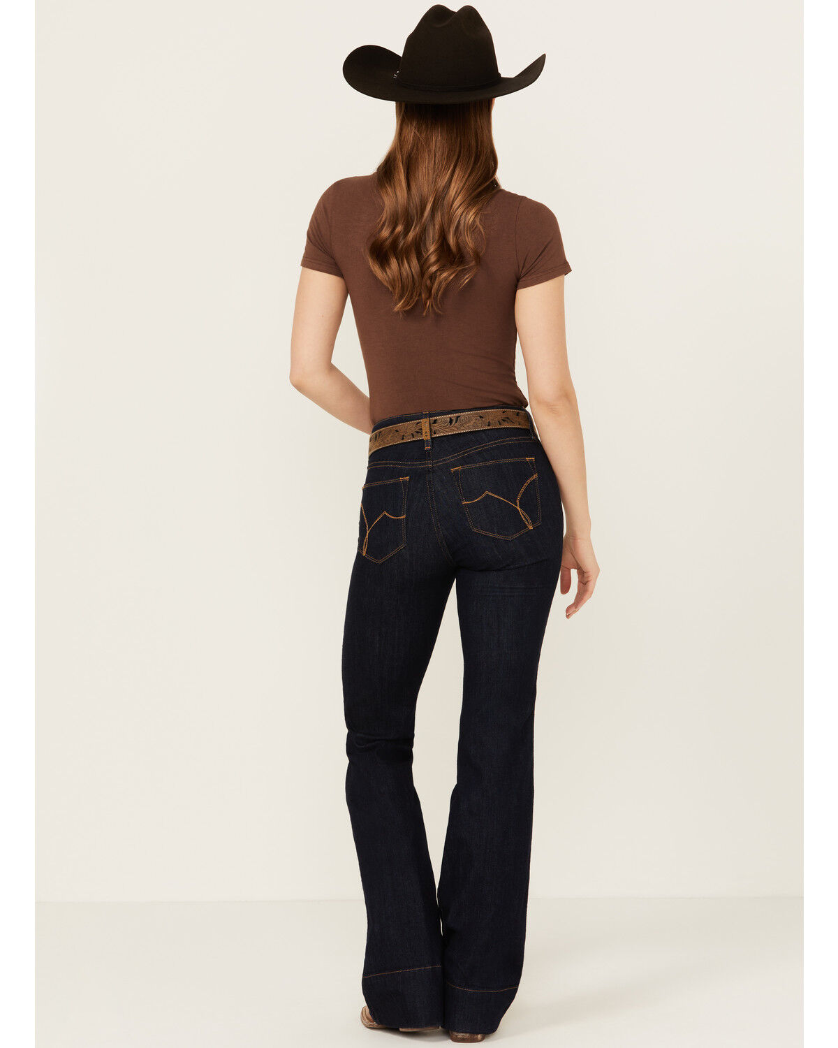 Image #1 - Ariat Women's Lennon Dark Wash Perfect Rise Slim Trouser Stretch Denim Jeans, Dark Wash, hi-res
