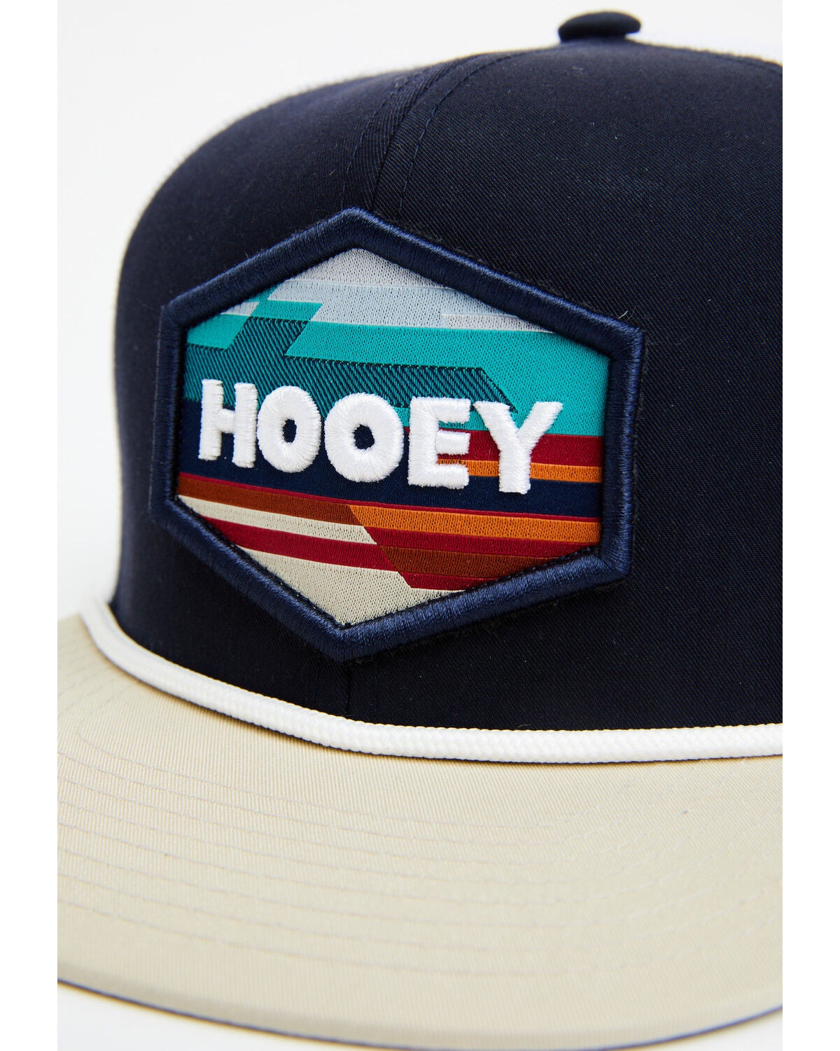 Image #2 - Hooey Men's Serape Patch Trucker Cap, Navy, hi-res