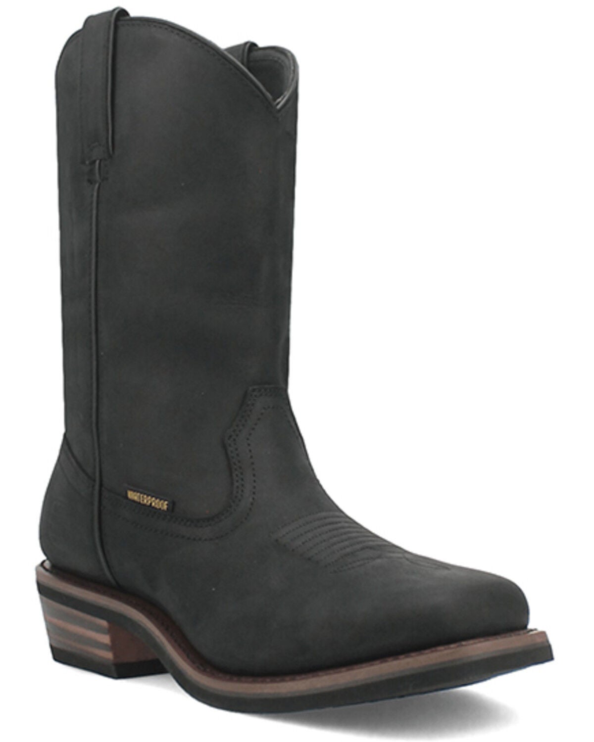 Dan Post Men's Las Cruces Waterproof Performance Boots - Broad Square Toe, Black, hi-res