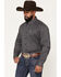 Image #2 - Rock & Roll Denim Men's Medallion Print Long Sleeve Button-Down Stretch Western Shirt, Black, hi-res