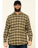 Ariat Men's Olive Rebar Flannel Durastretch Plaid Long Sleeve Work Shirt - Tall , Olive, hi-res