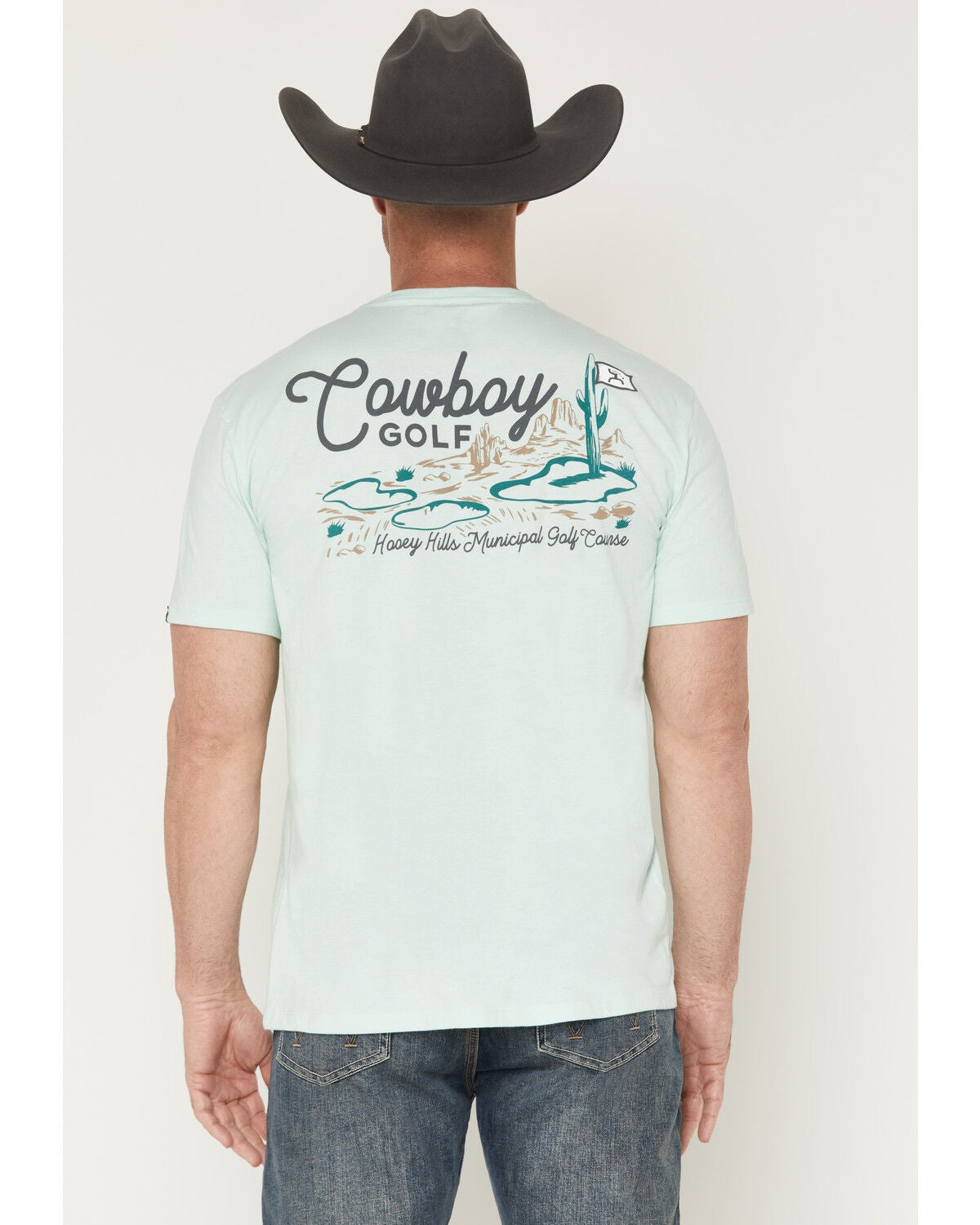 Image #3 - Hooey Men's Hooey Hills Short Sleeve Graphic T-Shirt, Aqua, hi-res