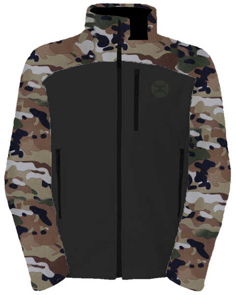 Image #1 - HOOey Men's Camo Softshell Zip-Up Athletic Jacket , , hi-res