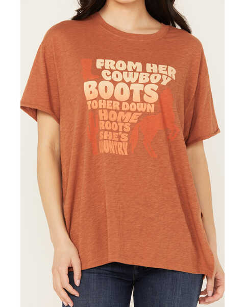 Image #3 - White Crow Women's She's Country Short Sleeve Graphic Tee, Rust Copper, hi-res