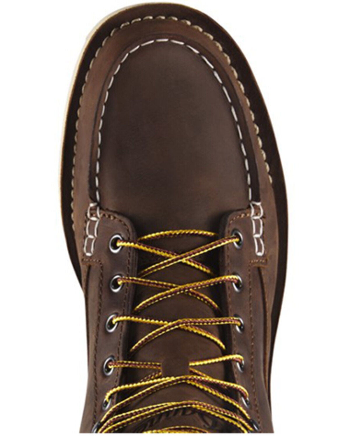 Image #4 - Danner Men's 6" Bull Run Moc Waterproof Work Boots - Soft Toe, Brown, hi-res
