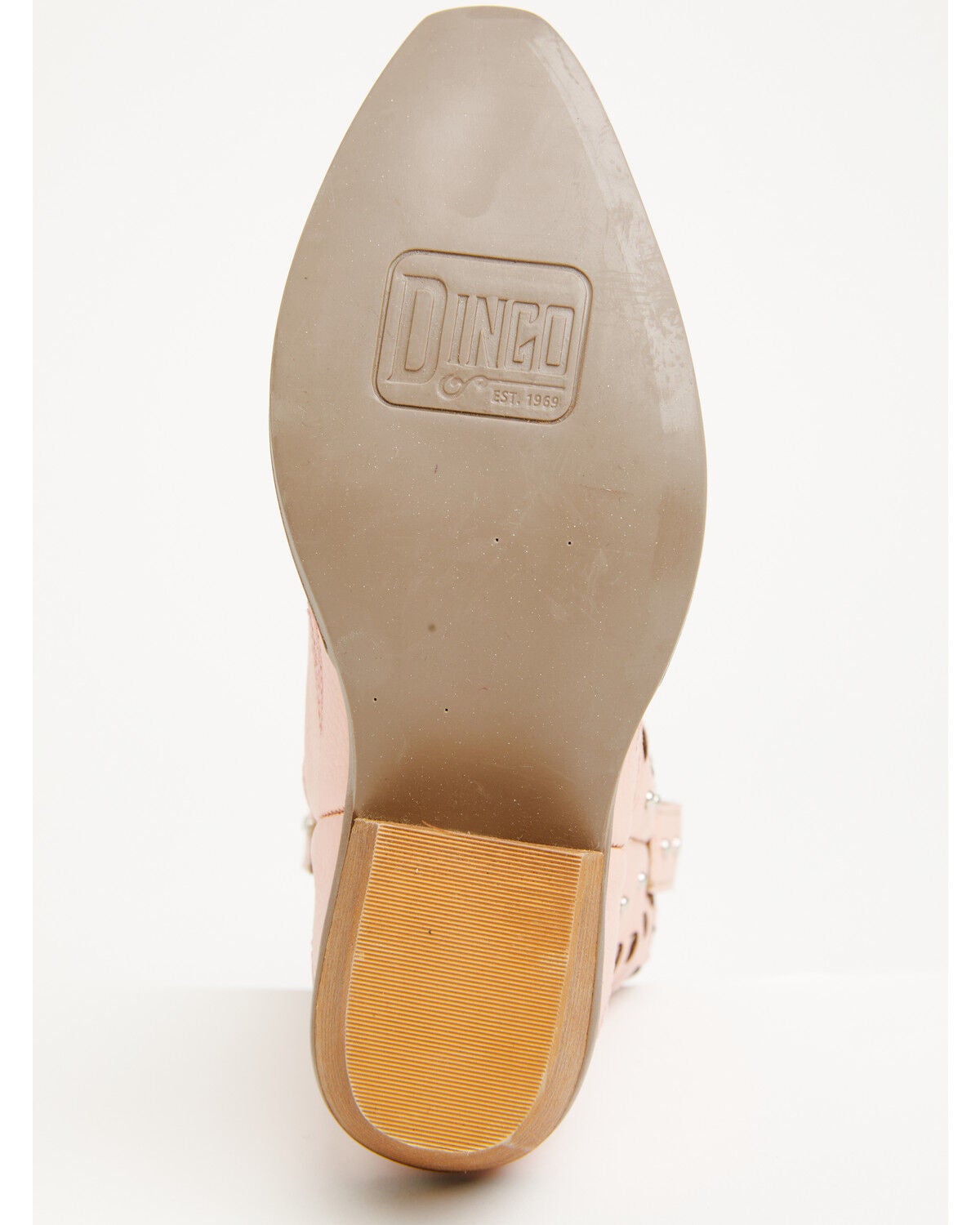 Image #7 - Dingo Girls' Lace Precious Studded Western Boots - Snip Toe, Pink, hi-res