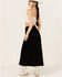 Image #3 - Vibrant Denim Women's Denim Maxi Skirt , Black, hi-res
