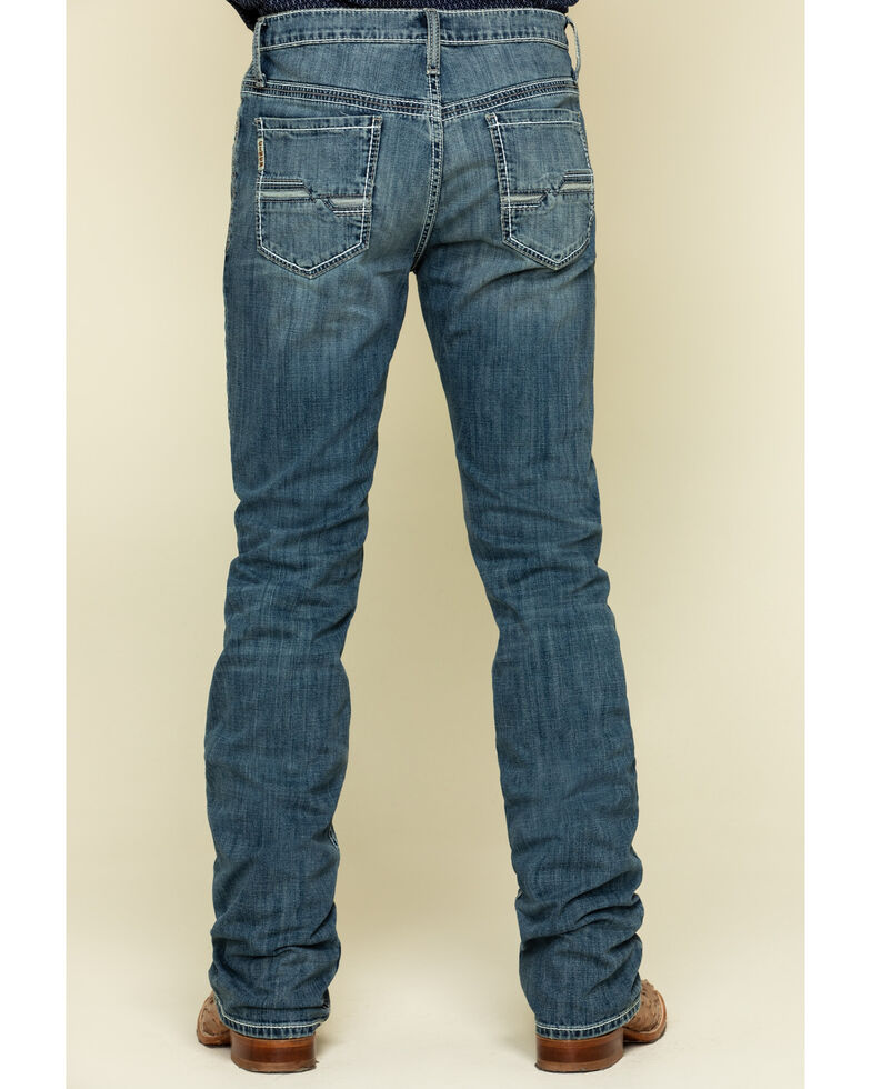 Cinch Men's Ian Med Stonewash Mid Slim Bootcut Jeans , Indigo, hi-res