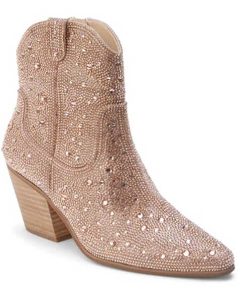 Image #1 - Matisse Women's Harlow Western Fashion Booties - Pointed Toe, Rose Gold, hi-res