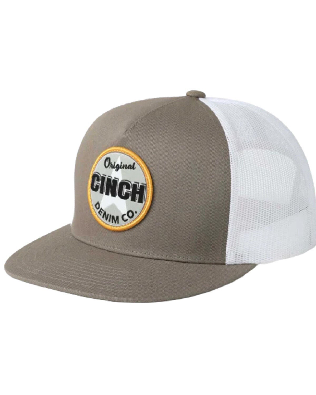 Image #1 - Cinch Men's Logo Patch Ball Cap, Stone, hi-res
