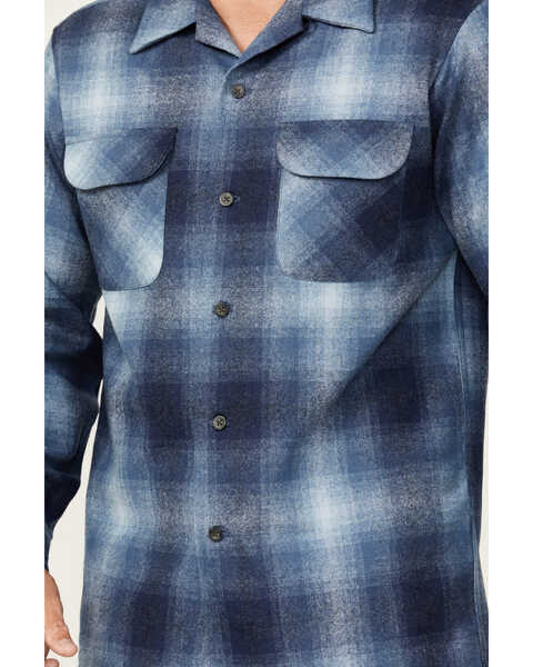 Image #3 - Pendleton Men's Plaid Print Board Shirt , Navy, hi-res