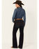 Image #3 - Shyanne Women's Tess Mid Rise Trouser Stretch Denim Riding Jeans, Dark Wash, hi-res