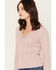 Image #2 - Shyanne Women's Stinner Open V-Neck Sweater, Violet, hi-res
