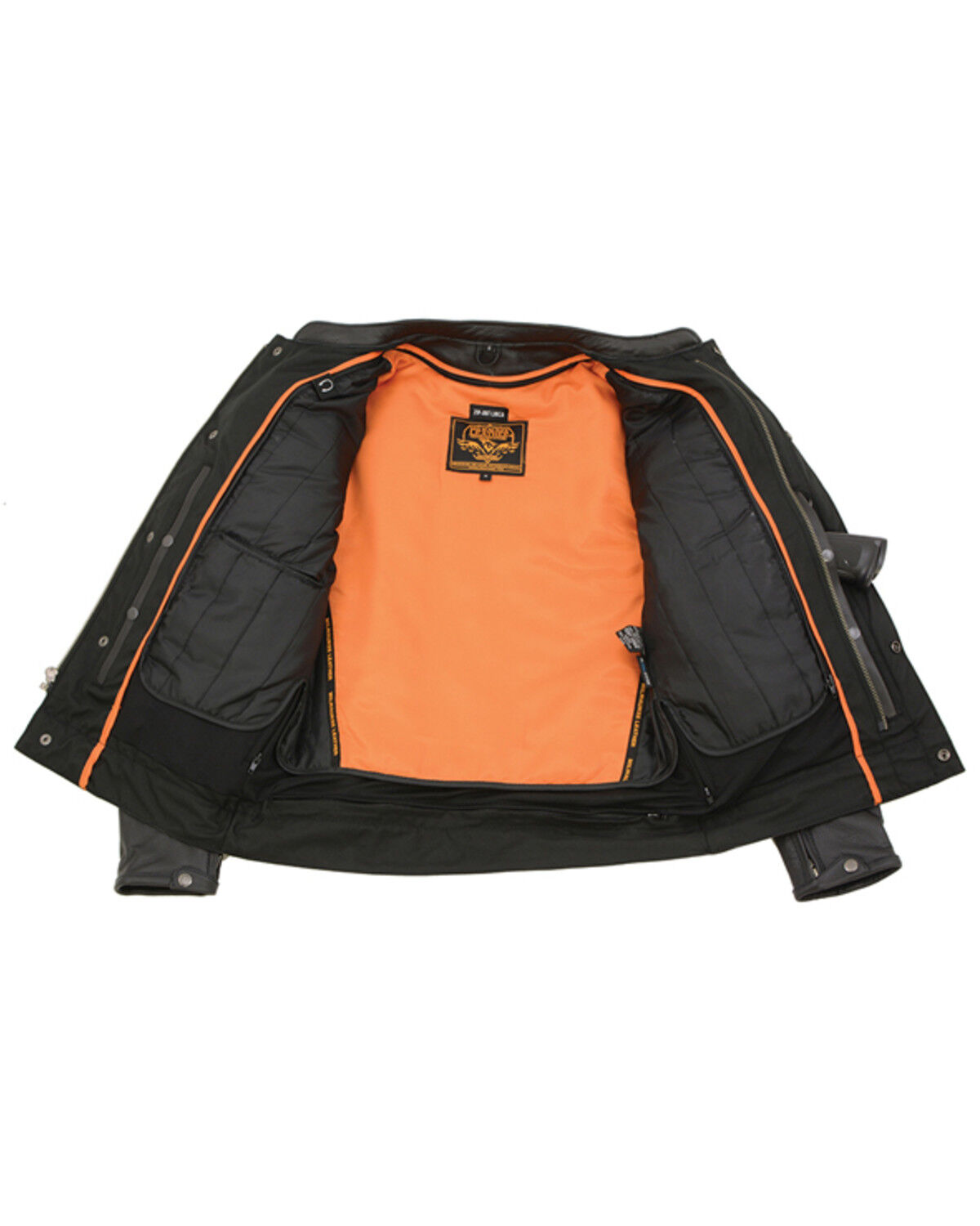Image #4 - Milwaukee Leather Men's Vented Scooter Zip-Front CoolTec Leather Jacket, Black, hi-res