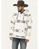 Image #1 - Cinch Men's Southwestern Henley Hooded Sweatshirt, Cream, hi-res