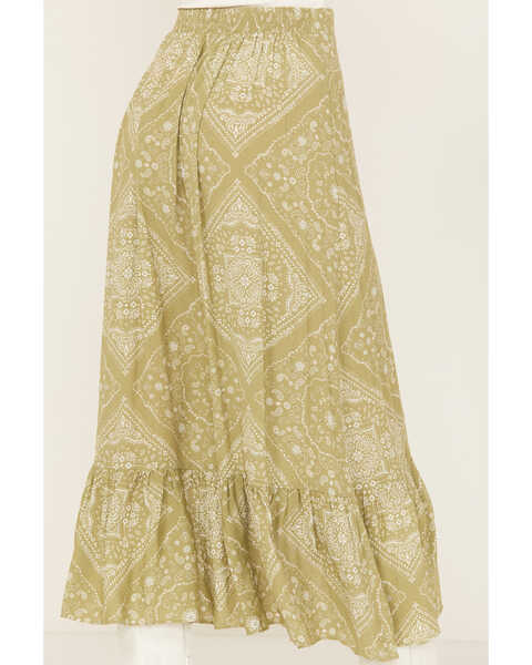 Image #4 - Ariat Women's Osage Bandana Print Midi Skirt , Sage, hi-res