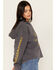 Image #2 - Wrangler Women's Yellowstone® Cropped Hoodie, Charcoal, hi-res