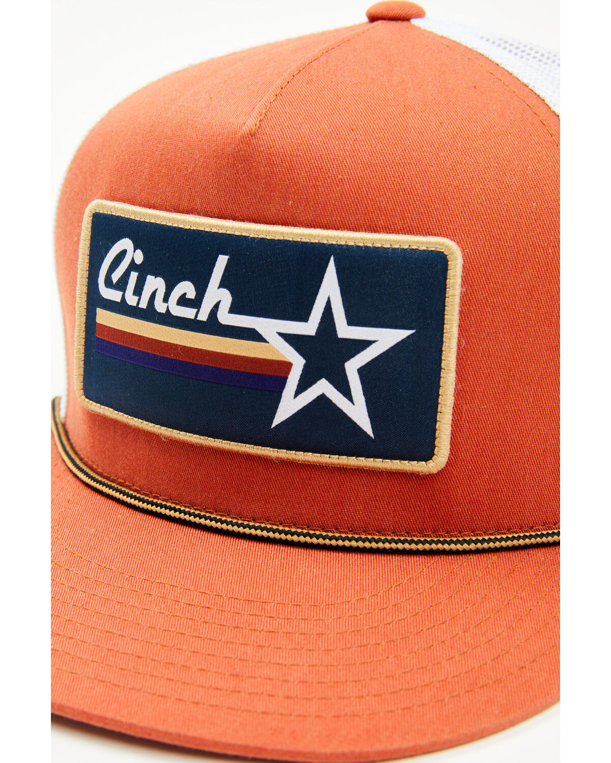 Image #2 - Cinch Men's Logo Patch Ball Cap, Orange, hi-res