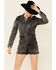 Rock & Roll Denim Women's Fringe Denim Romper, Black, hi-res