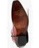 Image #5 - Circle G Women's Flowered Embroidery Ankle Western Booties - Snip Toe, Red/brown, hi-res