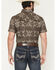 Image #4 - Rock & Roll Denim Men's Tek Southwestern Print Short Sleeve Snap Stretch Western Shirt, Brown, hi-res