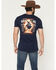 Image #1 - RANK 45&reg; Men's Forged Logo Short Sleeve Graphic T-Shirt, Navy, hi-res