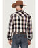 Image #4 - Roper Men's Large Ombre Plaid Long Sleeve Snap Western Shirt , Black, hi-res