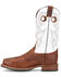Double H Men's Marty Western Work Boots - Steel Toe, White, hi-res