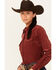 Image #2 - Shyanne Women's Maplewood Long Sleeve Pearl Snap Corduroy Shirt, Dark Red, hi-res