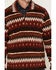 Image #3 - Cody James Men's Voyage Southwestern Striped Sherpa 1/4 Zip Pullover, Dark Red, hi-res