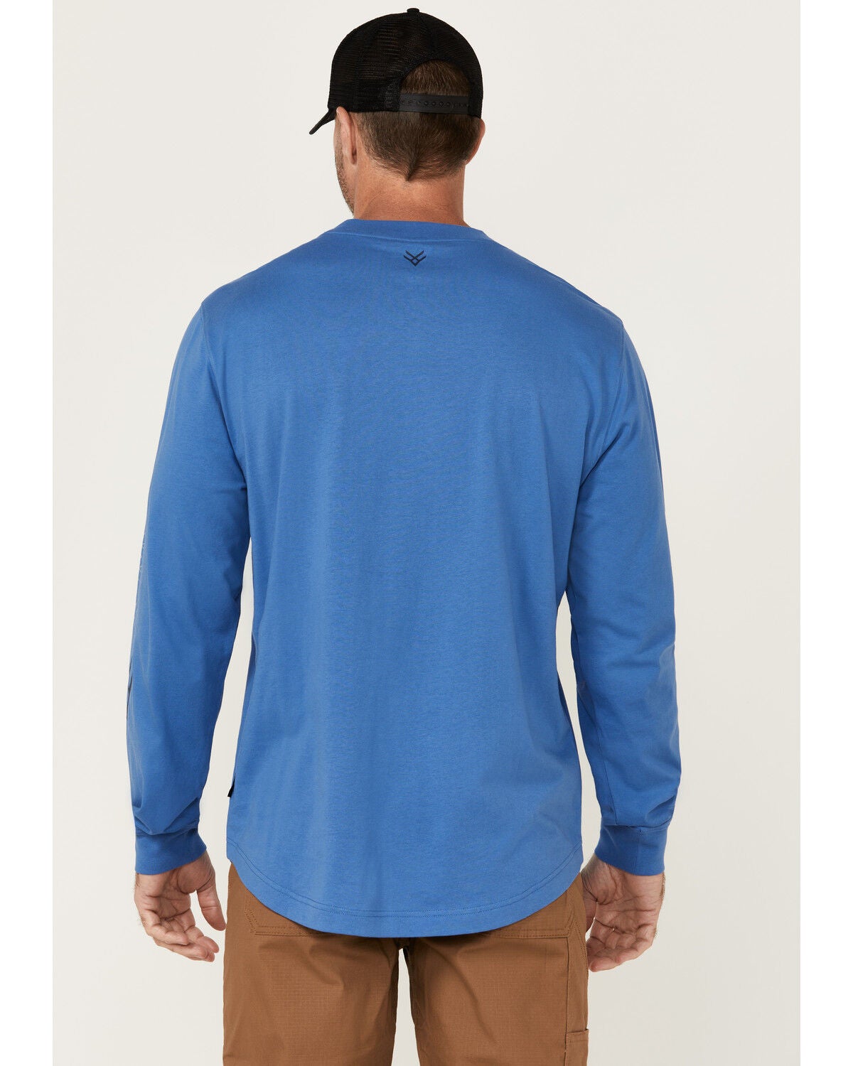 Image #4 - Hawx Men's Logo Long Sleeve Graphic Work T-Shirt, Bright Blue, hi-res