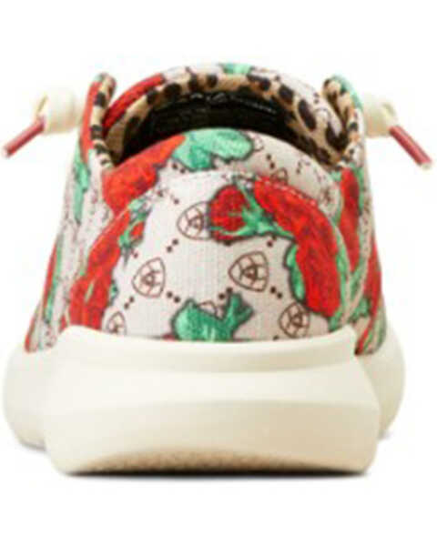 Image #3 - Ariat Women's Hilo Rose Logo Print Casual Shoes - Moc Toe , Brown, hi-res