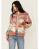 Image #1 - Hooey Women's Desert Land Satin Bomber Jacket, Pink, hi-res