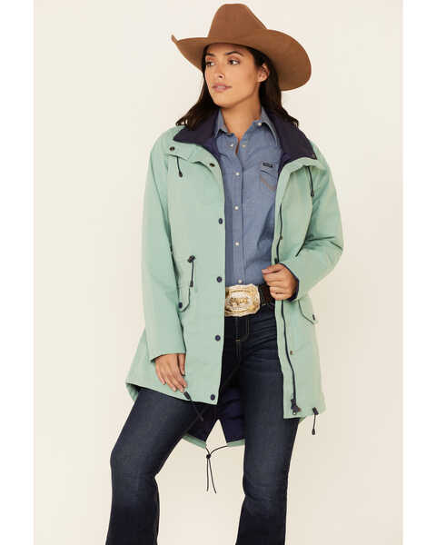 Image #1 - Outback Trading Co. Women's Solid Mint Fauna Storm Flap Rain Jacket , , hi-res