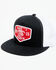 Image #1 - Lazy J Ranch Men's Red Ranch Logo Patch Mesh-Back Ball Cap, Black, hi-res