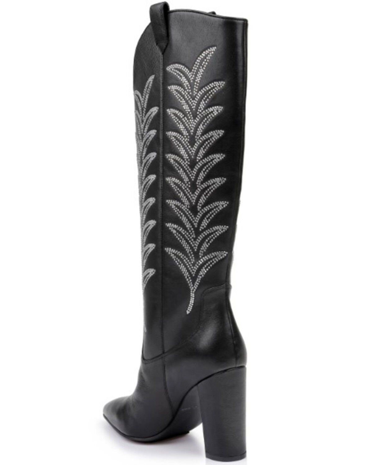 Image #4 - Daniel X Diamond Women's The Tall T Leather Western Boots - Snip Toe, Black, hi-res