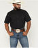 Image #1 - Cody James Men's Basic Solid Short Sleeve Button-Down Stretch Western Shirt - Tall, Black, hi-res