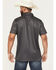 Image #4 - Rock & Roll Denim Men's Geo Print Short Sleeve Button-Down Stretch Polo Shirt, Black, hi-res