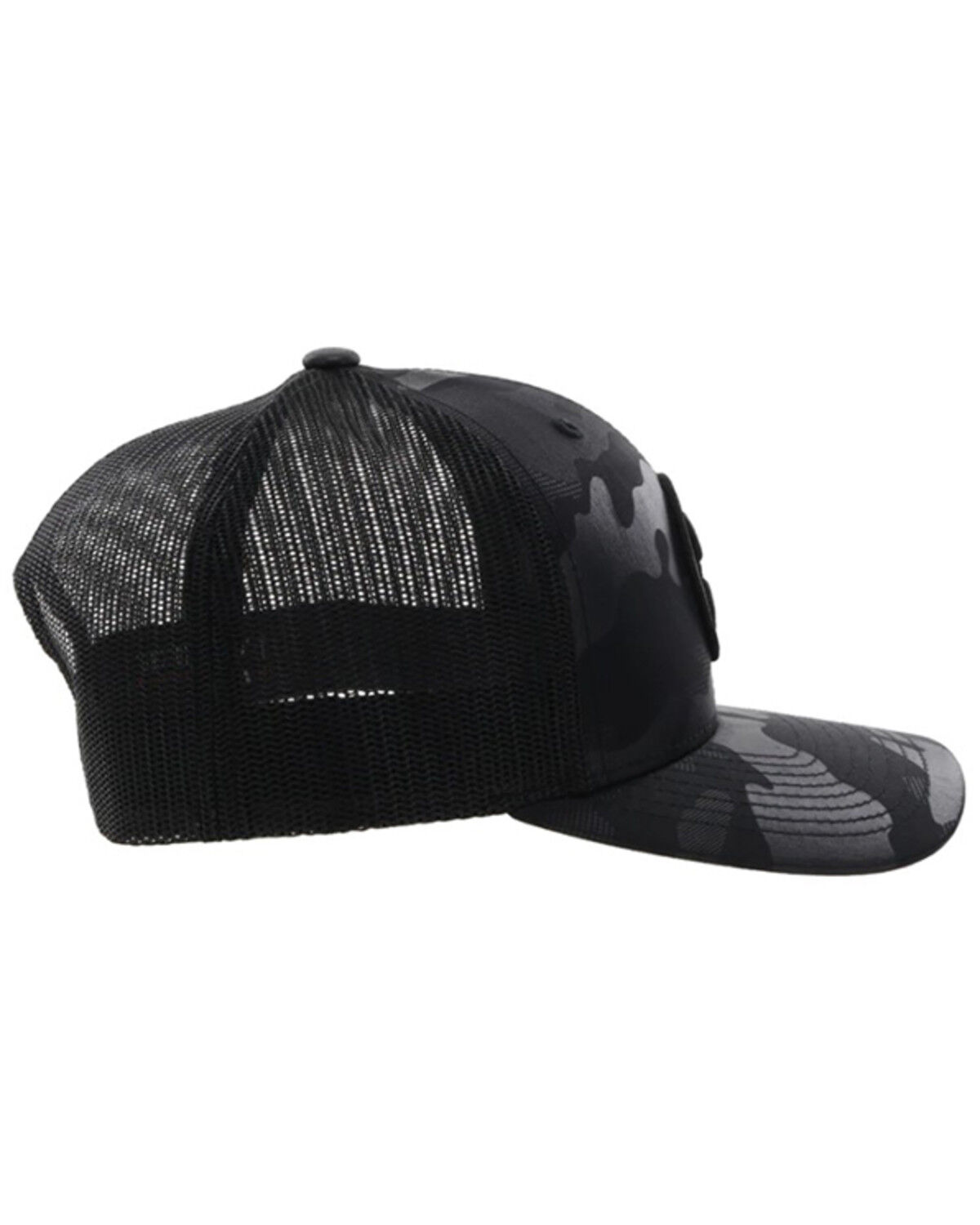 Image #5 - Hooey Kids' O Classic Embroidered Logo Camo Print Trucker Cap, Black, hi-res