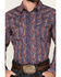 Cody James Men's Jefferson Paisley Print Long Sleeve Snap Western Shirt - Tall, Navy, hi-res