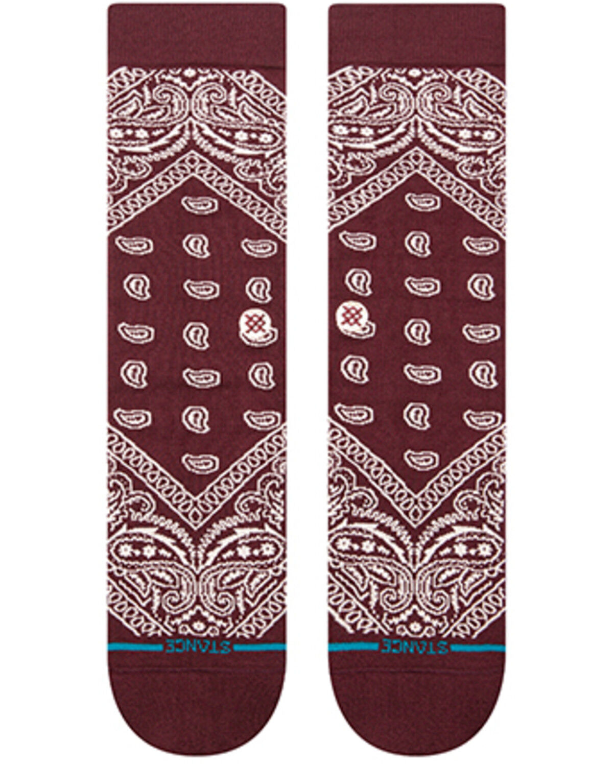 Image #2 - Stance Men's Barrio Crew Socks, Wine, hi-res