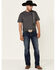 Jack Daniel's Men's Vertical Logo Graphic Short Sleeve T-Shirt , Charcoal, hi-res