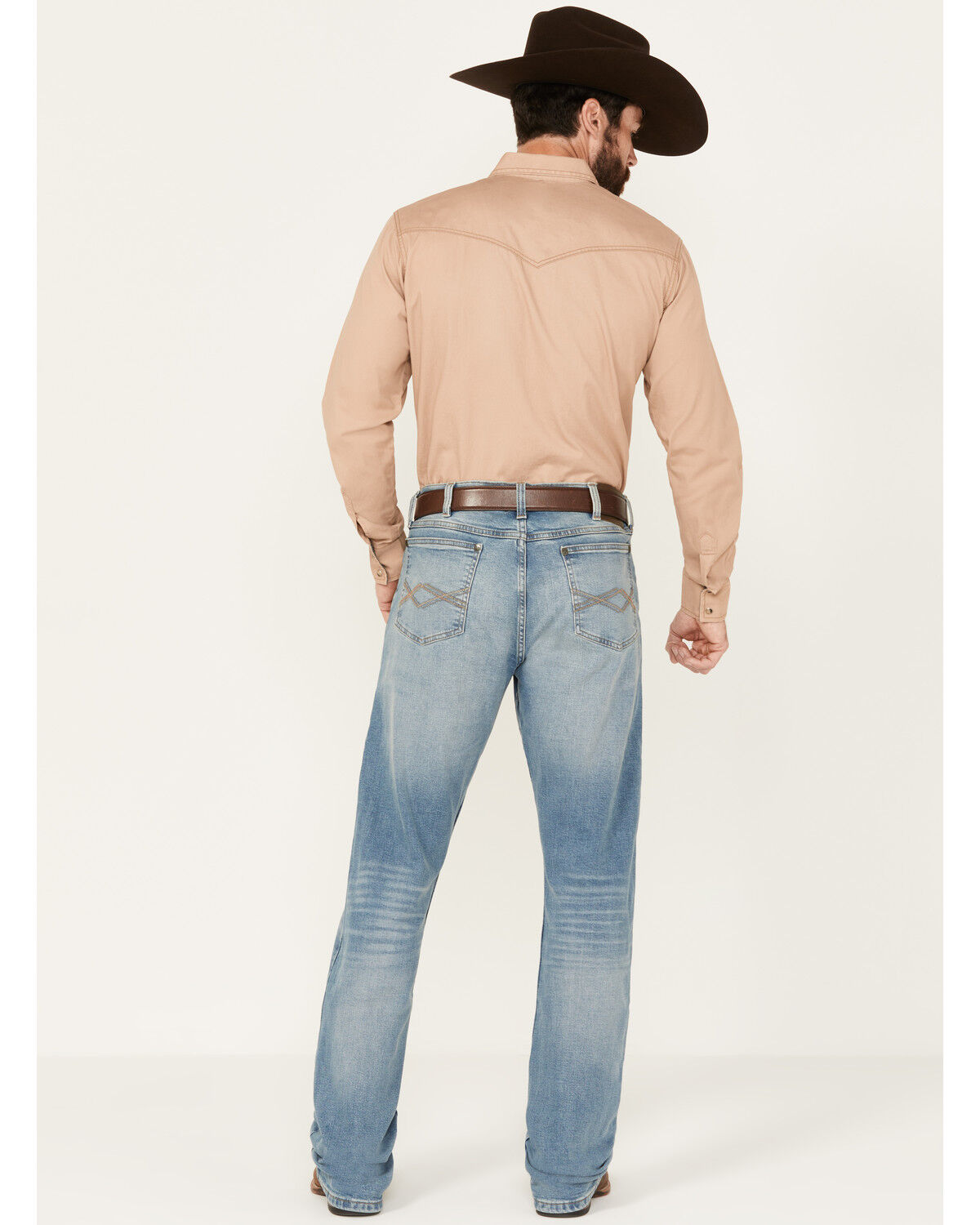 Image #3 - Wrangler 20X Men's Light Wash Shade Bootcut Stretch Jeans, , hi-res