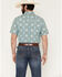 Image #4 - Gibson Trading Co Men's Desert Tapestry Medallion Print Short Sleeve Snap Western Shirt, Blue, hi-res