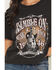 Image #3 - Rock & Roll Denim Women's Ramble On Short Sleeve Graphic Tee, Black, hi-res