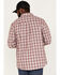 Image #4 - Cody James Men's Montana Plaid Print Long Sleeve Button Down Shirt , Burgundy, hi-res