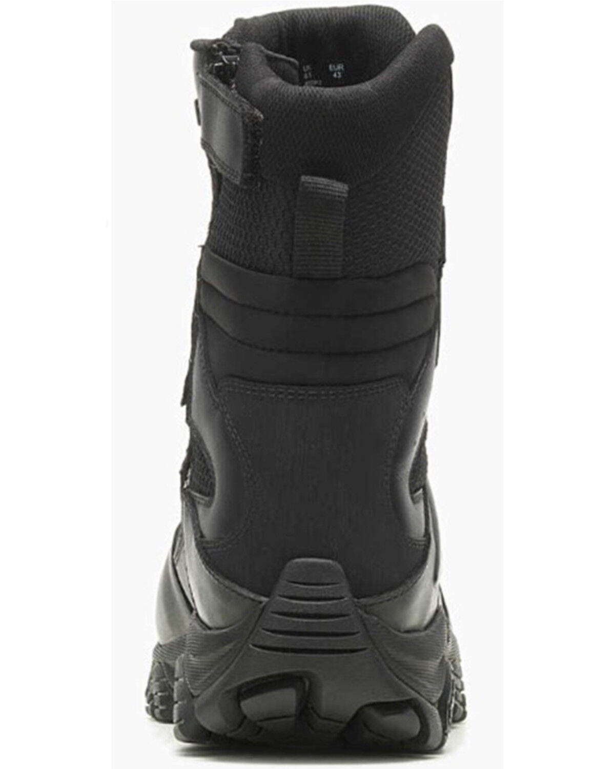 Image #4 - Merrell Men's Moab 3 8" Tactical Response Zip Waterproof Boots - Soft Toe, Black, hi-res
